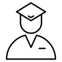 User pilot Black Outline icon