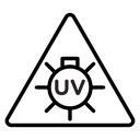 UV light do not look sign icon