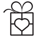 Valentine's day gift icon
