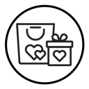 Valentine's day gift icon