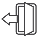 Vector logout 3 icon
