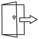 Vector logout icon