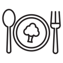 Vegetarian food icon
