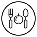 Vegetarian food icon