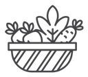 Vegetarian food icon