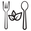 Vegetarian food icon
