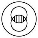 Venn Diagram Overlap icon