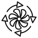 Ventilation Black Outline icon