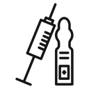 Vial medical sign Black Outline icon