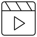 Video Black Outline icon