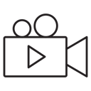Video camera Black Outline icon