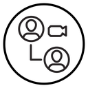 Video chat Black Outline icon