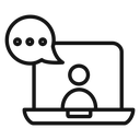 Video chat conference icon