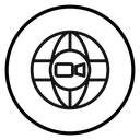 Video chat conference icon