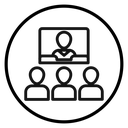 Video chat conference icon