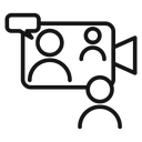 Video chat conference icon