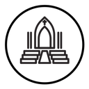 View inside catholic church icon