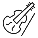 Violin with bow icon