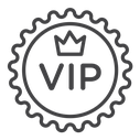 VIP Black Outline icon
