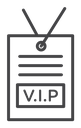 VIP neck tag icon
