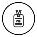VIP neck tag icon