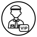 Vip person Black Outline icon