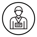 Vip person icon