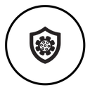 Virus protection shield icon