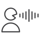 Voice Black Outline icon