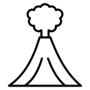 Volcano Erupting Ash Cloud icon