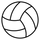 Volley ball Black Outline icon