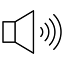 Volume button Black Outline icon
