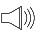Volume Speaker Waves Black Outline icon