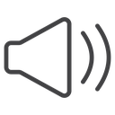 Volume Speaker Waves Black Outline icon