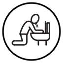 Vomiting Bathroom Toilet Circle icon