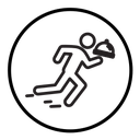 Waiter falling icon