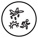 War Refugee Black Outline icon