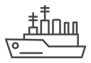 Warship Black Outline icon