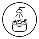 Wash fruits icon