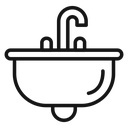 Washbasin Black Outline icon