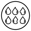 Water Drop Shape Black Outline icon