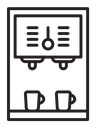 Water purifier outline vector icon