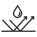 Water repellent surface icon