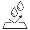 Water repellent surface icon