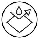 Water repellent surface icon