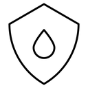 Water resistant Black Outline icon