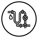 Water supply drain icon