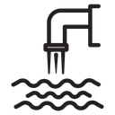 Water supply drain icon