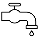 Water tap Black Outline icon