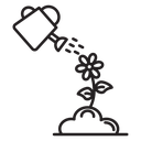 Watering plant icon